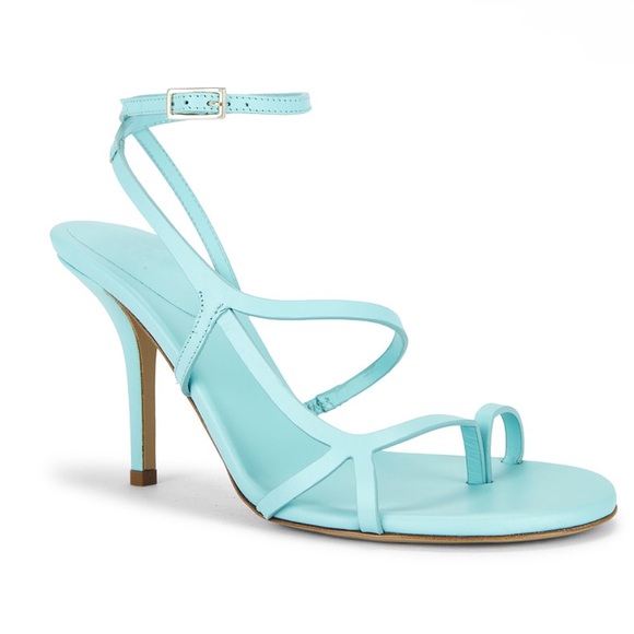 Gia Borghini Shoes - GIA BORGHINI Kora Strappy Heeled Sandal in Turquoise Blue Revolve $710 MSRP 39